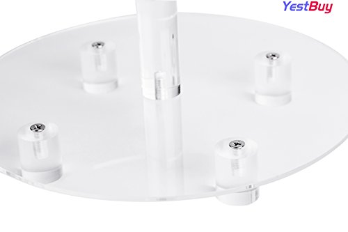 Yestbuy 3 Tier Round Cupcake Stand With Base, Acrylic Cake Stand, Cupcake Tower Stand, Premium Cupcake Holder For 28 Cupcakes, Display For Pastry Wedding Birthday Party (4" Between 2 Layers) #TOP3