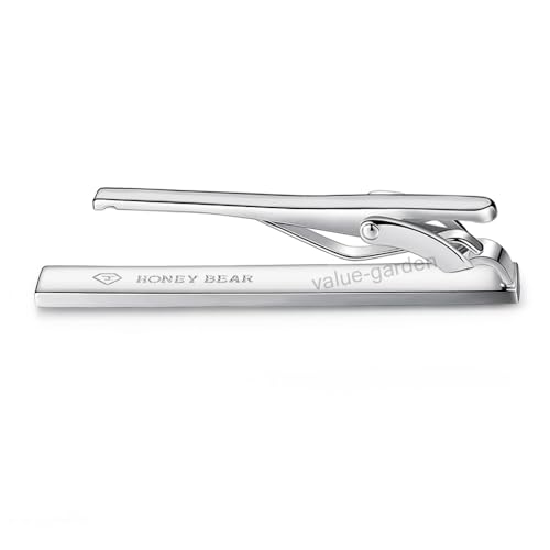 Image of HONEY BEAR 5cm /5.4cm /6cm Mens Tie Clip Bar for Normal Size Steel Business Wedding Gift 1.97 inch /2.12 inch /2.36 inch