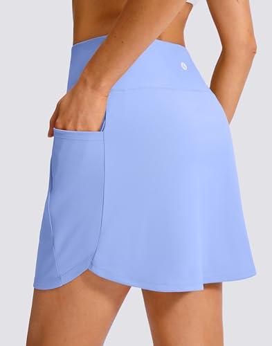 SANTINY 16'' Skorts for Women with 4 Pockets High Waisted Golf Skirt — view 2