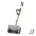 Litheli Cordless Electric Snow Shovel, 20V 12-Inch Snow Thrower with Adjustable Auxiliary Handle, Battery Powered Snow Blower ?