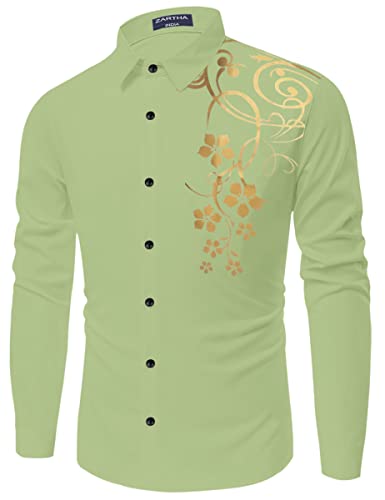 Image of Men's Solid Cotton Regular Fit Full Sleeve Collared Neck Casual Shirt for Men Stylish Latest, Formal