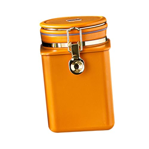 Contenedor hermético para granos de café naranja