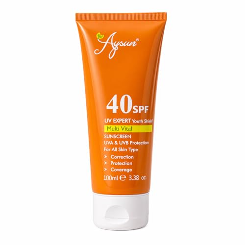 Image of Aysun Sunscreen Aqua Gel SPF 40 For Oily, Dry, Acne-prone Skin | Ultra Lightweight Texture I Non-Greasy I No White Cast | Broad Spectrum Protection & Blue Light Protection | For Men & Women (100 g)