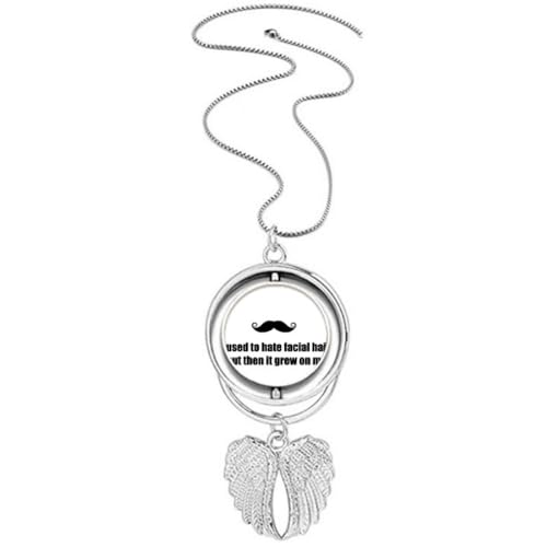 Collier ailes d'ange pour barbe pendentif homme accessoire mode