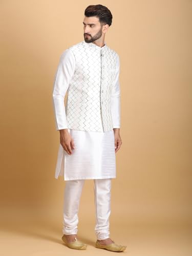 Image of Ethluxis Men Kurta Pyjama Jacket Set