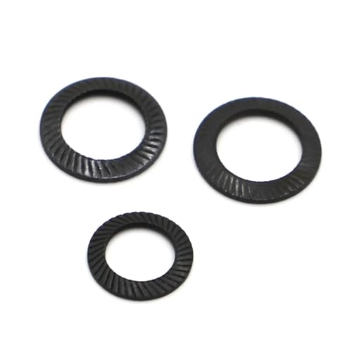 Mdingbao-V[bV[ M3 M4 M5 M6 M8 M10 M12 M14 M16 Black Carbon Steel Lock Washers With Doule Faced Printing, Ƒϋv(M10 5pcs