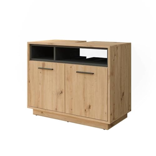 Vicco Waschbeckenunterschrank Artisan Eiche/Anthrazit Beatrice 80x64x40 cm - Unterschrank für das Badezimmer, Zusätzlicher Stauraum direkt unter dem Waschbecken