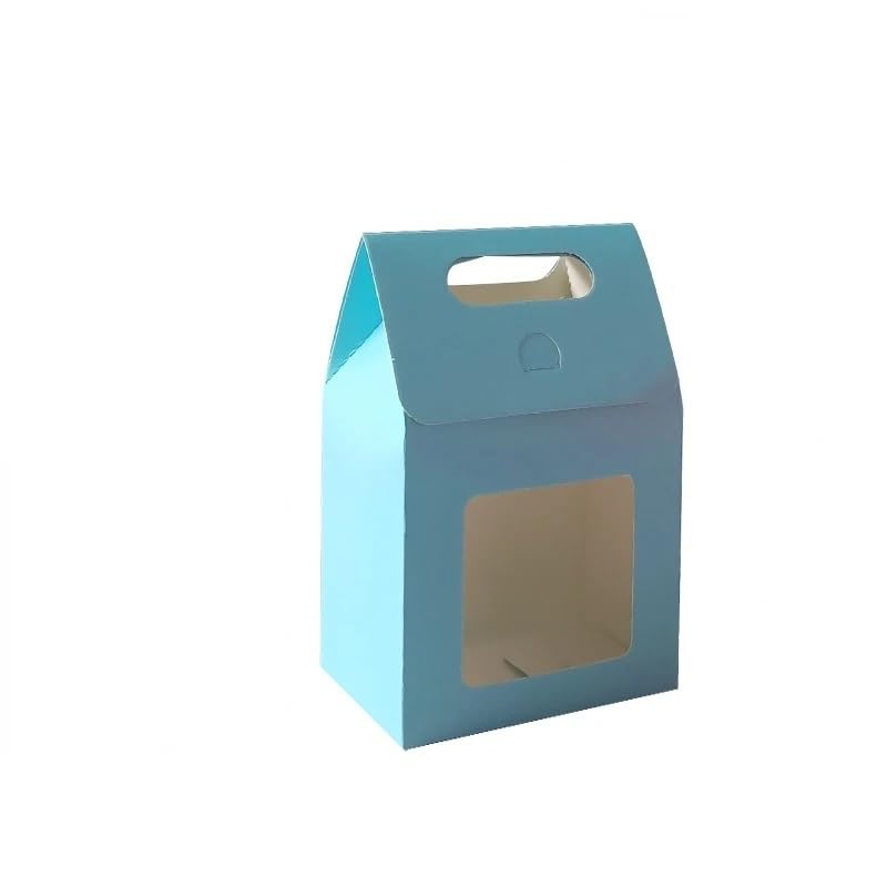 Kraft Geschenkboxen 12/24/48 Stück tragbare Geschenktüten aus Kraftpapier for Hochzeiten, Süßigkeiten-Verpackungsbeutel mit durchsichtigem PVC-Fenster, Dichtungsboxen, Verpackungsbeutel for Unternehme