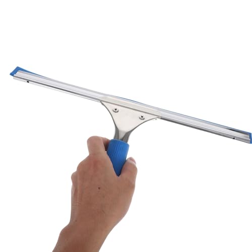 Escobilla de goma para mamparas de baño y azulejos con paño secador de microfibra 5