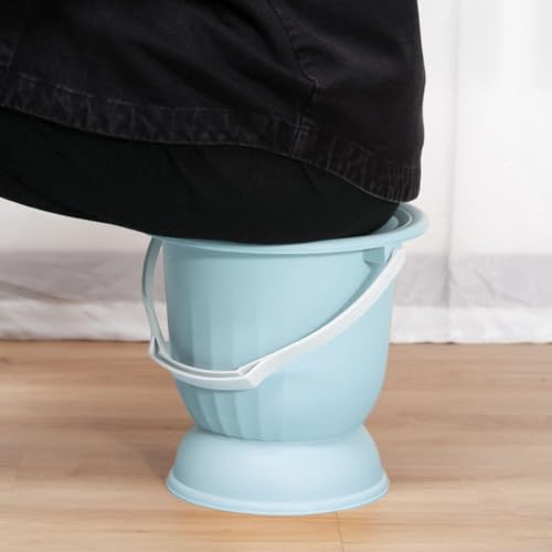 Seau d'aisance avec couvercle poignée rigide durable