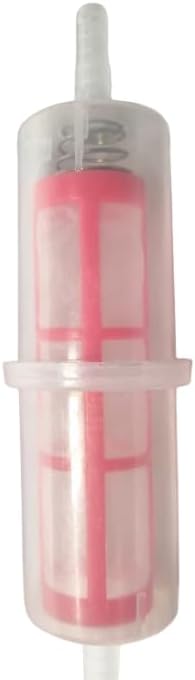 A048M259 In-Line Fuel Strainer Filter (Red Mesh) – High-Efficiency Universal Fuel Filter for Engines and Generators (Pack of 1)
