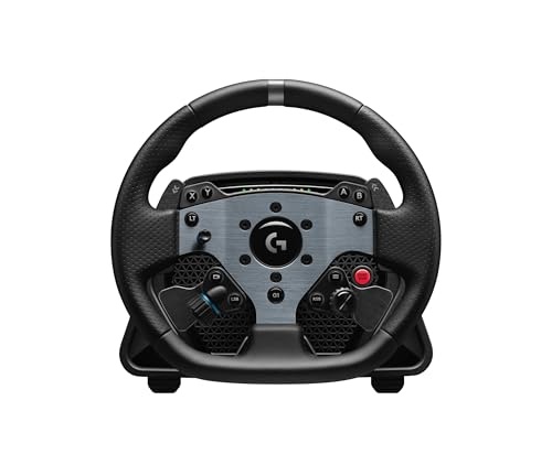 Logitech G PRO Racing Wheel, PC, fuerza de 11 N⋅m, accionamiento directo, Force Feedback TRUEFORCE,palancas de cambio magnéticas, doble embrague,pantalla OLED, desacople rápido, distribución PRO