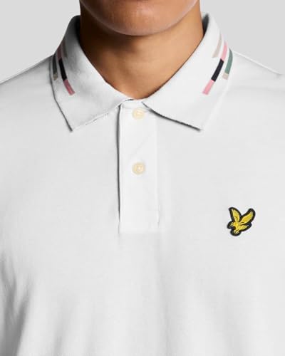 Polo rayé Lyle & Scott homme t-shirt col liseré gunmetal foam - 5