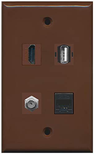 RiteAV - 1�|�[�g HDMI �����P�[�u�� TV - F�^�C�v USB A-A Cat5e �C�[�T�l�b�g �E�H�[���v���[�g - �u���E��