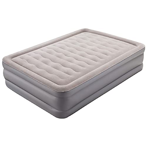 HOUSN Colchón de Aire Inflable de Cama de Aire tamaño Queen con Bomba eléctrica incorporada, Cama de Aire Inflable rápida (80 x 60 x 18 Pulgadas) Cover