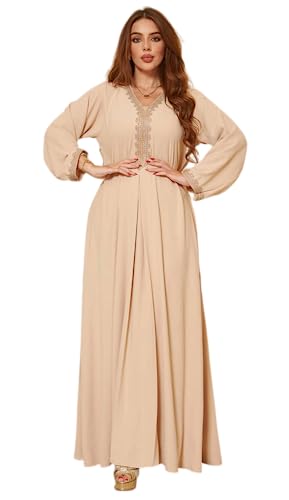Djellaba Femme qualité Premium - Caftan Femme 1 pièce - Sublime djellaba Portable comme Une Abaya Femme, Une Robe Kabyle ou Un Caftan marocain - L