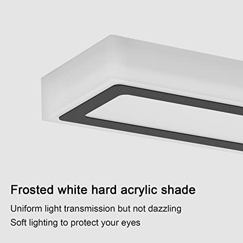 Image of Ralbay Vanity Light Fixtures 40 inch, Matte Black Modern LED Bathroom Light Fixture Over Mirror, 32W Vanity Lighting Bathroom Wall Light, Cold White 6000K
