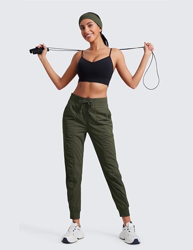 Image of CRZ YOGA Ease Line Joggers 26 inch /28.5 inch /30.5 inch | Casual, Lightweight, Ruched Design, Pockets, for Women