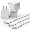 (Apple MFi Certified) iPhone Charger Cable,PLmuzsz 3Pack Data Sync Charging Cords with 3Pack USB Wall Charger Travel…