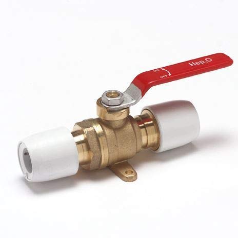 Image of Hep2O 22mm Hot & Cold Brass Lever Ball Valve - Pack of 2