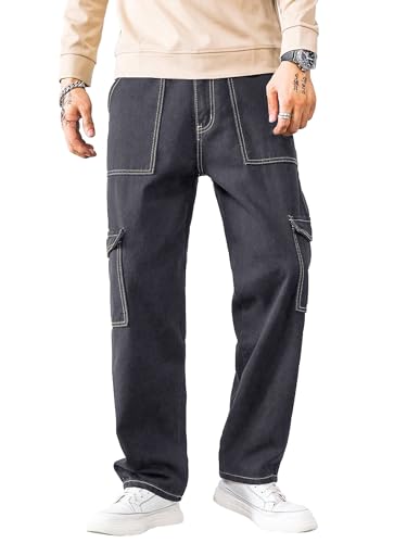 Image of Noble Monk Men Mid Rise Baggy Fit Jeans | Cargo Pocket | Streachable Jean