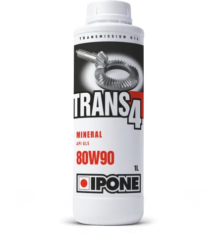 IPONE – Huile de Boîte de Pont Moto – Bidon 1L – Trans 4 80W90 – Minérale – Haute Performance – Résistance aux fortes charges