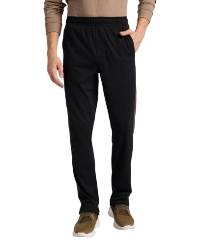 Image of Jockey AM75 Men Super Combed Cotton Rich Slim Fit Trackpant with Zipper Media Pocket