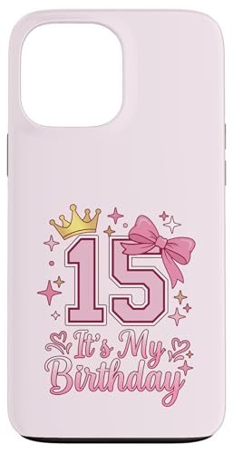 It's My 15�΂̒a���� ���̎q �R�P�b�g���{�� �s���N 15�� �X�}�z�P�[�X iPhone 13 Pro Max �p