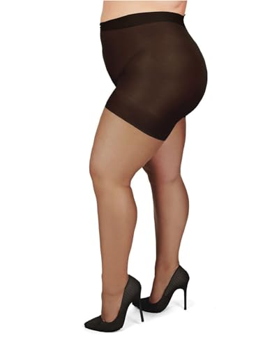 Image of MeMoi Plus Size Curvy Ultra Sheer Control Top Pantyhose
