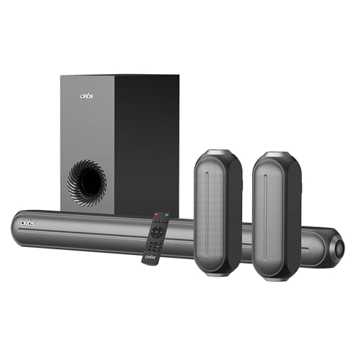 Image of Artis SoundHub 510 500W 5.1 Channel Wireless Bluetooth Sound bar with Wired Subwoofer & 2 Satellite Speakers,3 EQ Presets with Bluetooth /HDMI /AUX in /COAXIAL /Optical /USB Input