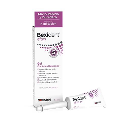 Isdin Bexident Aftas Gel con Ácido Hialurónico, Aftas Llagas Bucales, Alivio Rápido y Duradero desde la Primera Aplicacion 1 x 8ml Cover