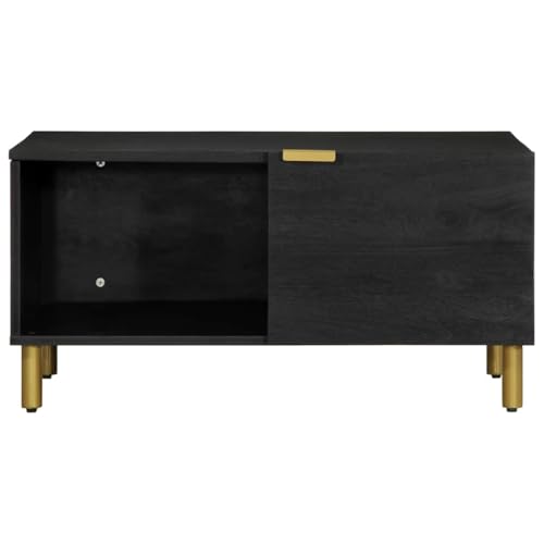 Table basse noire industrielle pour ranger un salon encombré - 3