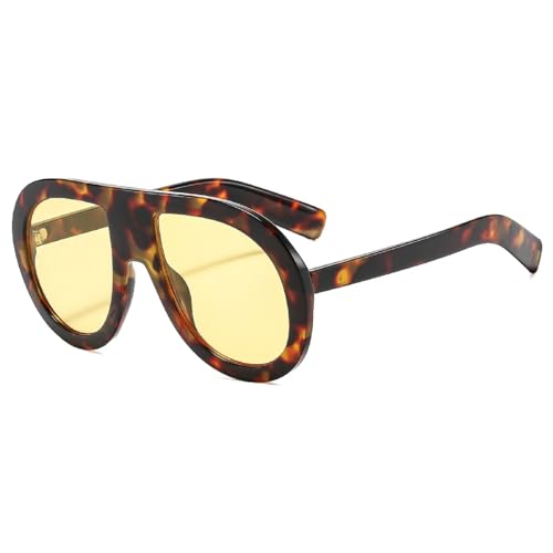 Image of Popular Fashion Pilot Sunglasses Women Retro Chunky Designer Men Punk Gradient Shades UV400 Oversized Sun Glasses