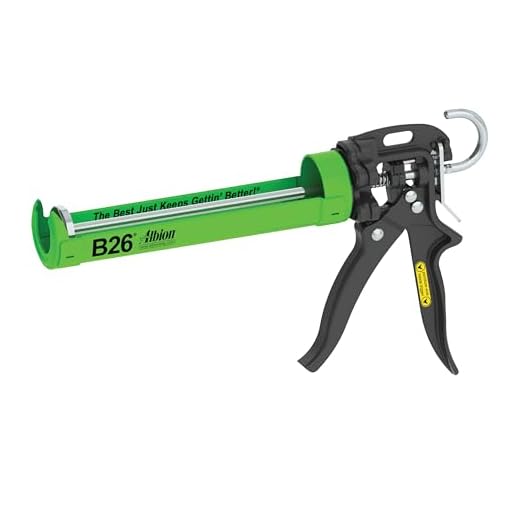 Albion Engineering Company B26 B-Line Manual Cartridge Caulking Gun, 1/10 Gallon (10 oz), 26:1 Drive
