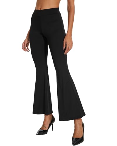 Ginasy Womens Dress Pants for Work Business Casual High Waisted Flare Dressy Trousers Pants Pull On Bell Bottom Office Slacks