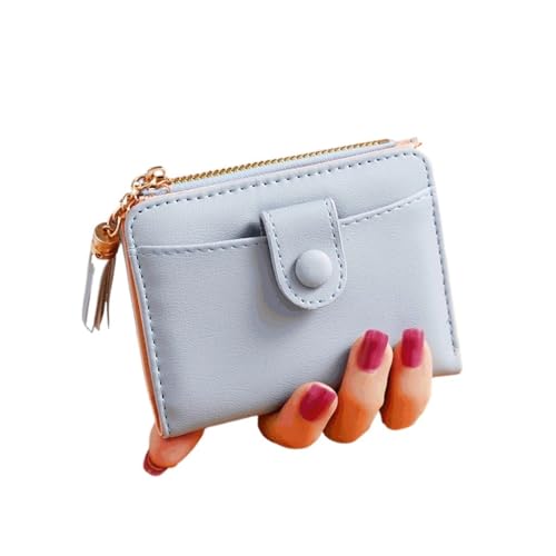Cute Tassels Women Short Wallet Leather Card Bag Female Folding Purse Purse Card Holder Clutch(E)