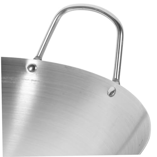 Sartén Wok de acero inoxidable con doble asa miniatura 4