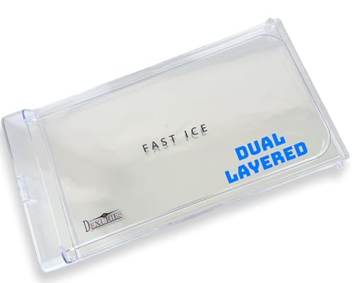 Glossy Crystal Clear Dual Layered Freezer Door ICE Cooling for Whirlpool Direct Cool Single Door Fridge/Refrigerator (Round Lock) Match Size & Shape (Whirlpool Gen-Y Size 36CM X 18.8CM)