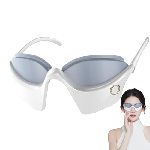 Masajeador de ojos con calefacción, herramientas de masaje ocular, dispositivo de belleza recargable, máscara para dormir, masaje de sombreado de 360 grados para aliviar la fatiga y la tensión