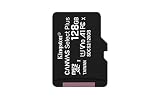 Kingston Canvas Select Plus karta microSD 128 GB, klasa 10, UHS-I, prędkość do 100 MB/s z adapterem (SDCS2/128GBIN), czarna