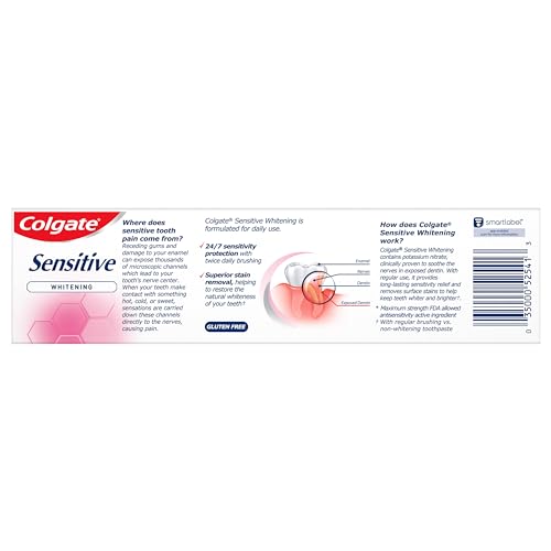 Colgate Sensitive Maximum Strength Sensitive Toothpaste, Plus Whitening and Fresh Stripe, 6 oz