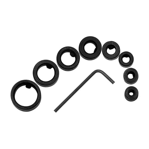 ZXYZXYZZ 8pc Drill Bit Limit Ring Setting Circles Woodworking Screw Clamp Drill Bit Adjusting Tool With Small Wrench Set