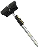 DocaPole 5-12 Foot Soft Bristle Scrub Brush Extension Pole |Car Wash Brush Extension Pole | Long Handle Scrub Brush and Deck Brush for House Siding, Windows, Deck, Car, Truck, RV and more