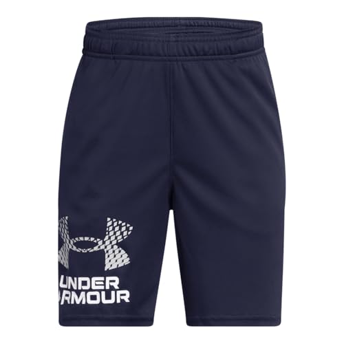Under Armour Boys Tech Logo Shorts (410) Midnight Navy / / Mod Gray Small