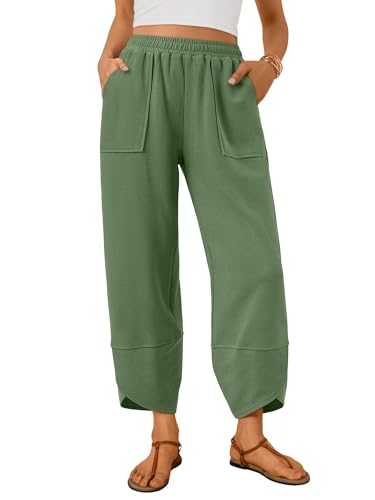 Trendy Queen Women's Wide Leg Pants, Soft Cotton Blend with