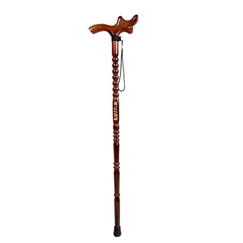 Wooden Cane Beech Crutches Old People Non-Slip Sticks Walkers Faucets Walking Sticks Gifts,E