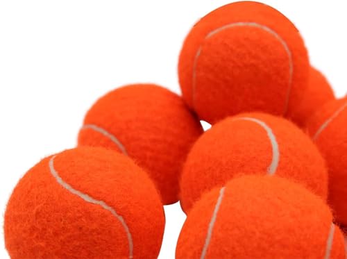 Image of Magicorange Tennis Balls, 12 Pack Advanced Training Tennis Balls Practice Balls, Pet Dog Playing Balls, Come with Mesh Bag for Easy Transport, Good for Beginner Training Ball (Dark Orange)