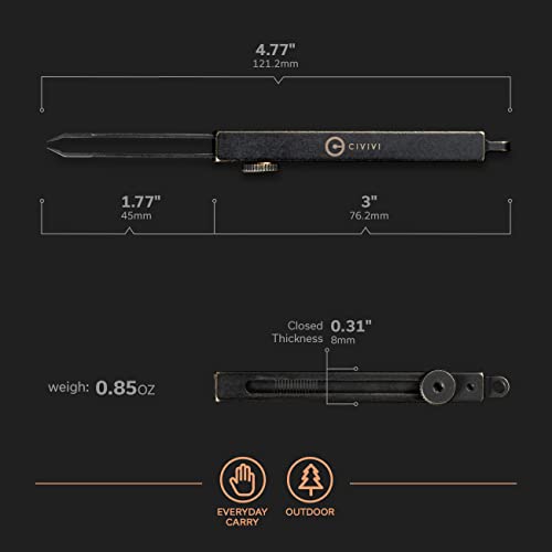 Civivi Precision Tweezers For Splinters, Retractable Tweezers With Leather Sheath For Edc Easy Keychain Carry, Tac-N-Tweeze Tweezers Designed By Bob Terzuola C19062B-A #TOP4