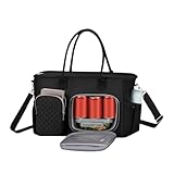 Sghtil Bolsa de almuerzo,Bolso aislado Impermeable,Bolsa de transporte impermeable grande para portátil | Para botella de agua, aperitivos, documentos, paraguas, oficina, universidad, viajes, vida