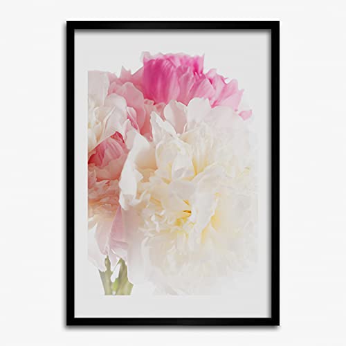 Cadre photo 50x70 cm pivoine Tulup en bois MDF pour affiche moderne